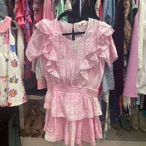 Love Shack Fancy Pink tie die dress